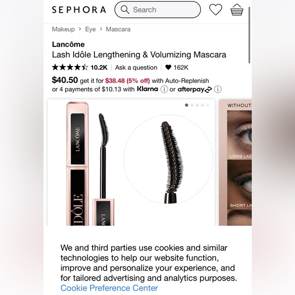 Lancome Idole + Definicils *2 mascara *black + clarins masara | 3 FULL size - Picture 2 of 3